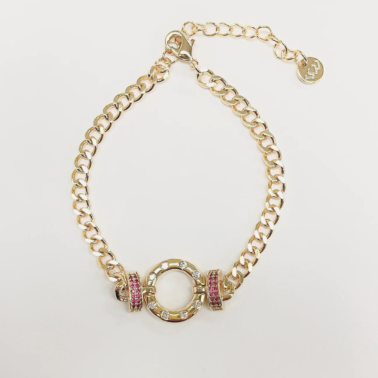 Grace Pink Chain Bracelet